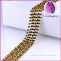 wholesale DIY rhinestone chain facted glass 2.3mm mixed color for costume bags shoes